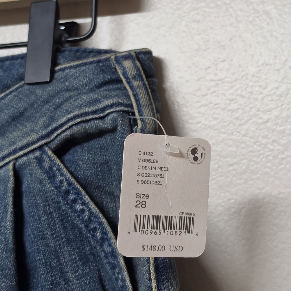 Pilcro Pleated High Rise Balloon Leg Jeans sz 28 NWT Anthropologie Denim Trouser - Picture 7 of 12